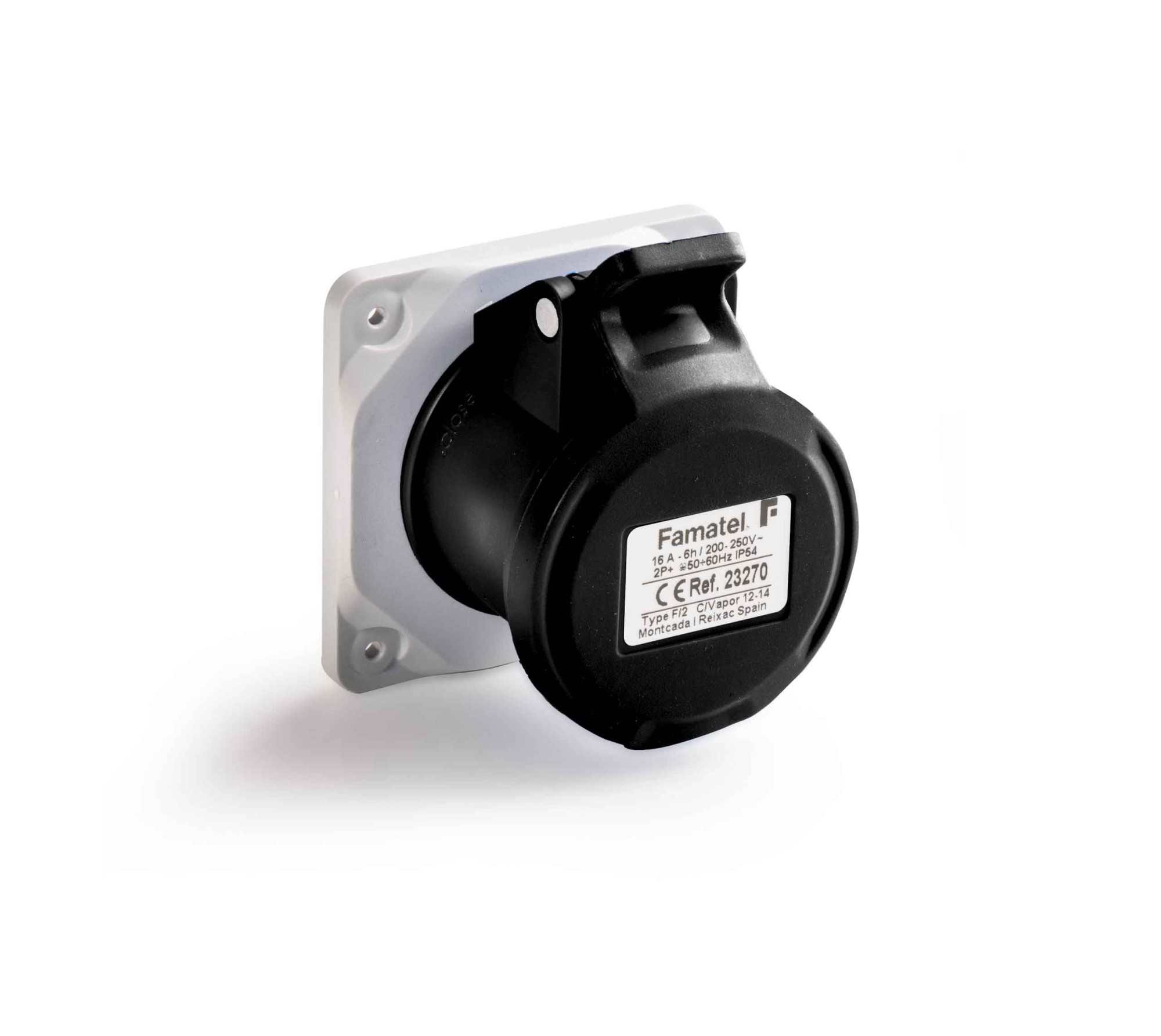 23473 | Base empotrar salida recta 3P+N+T 32A IP44/54