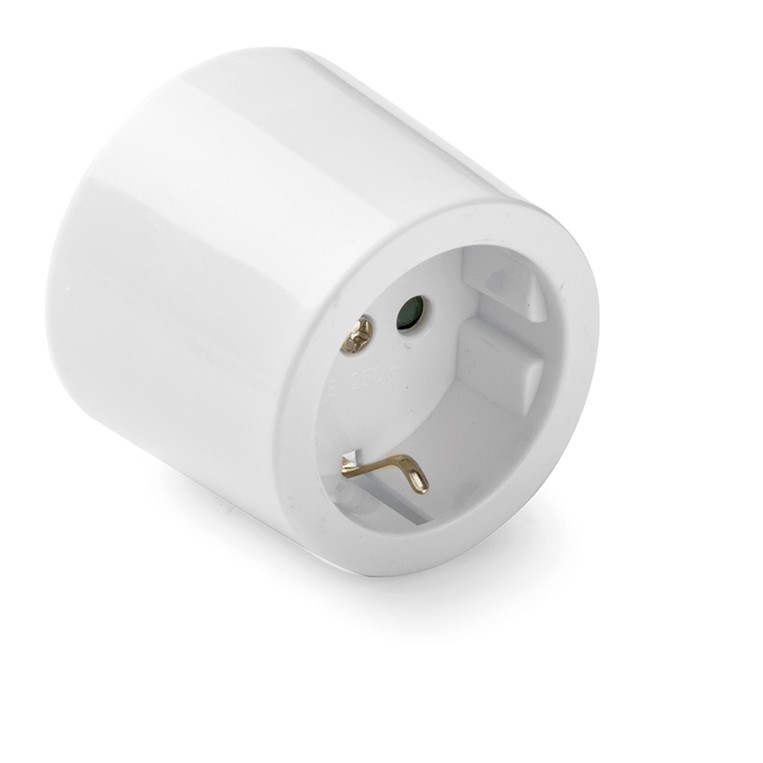 2401 | Base de superficie 16A con toma de tierra con portacontactos en porcelana