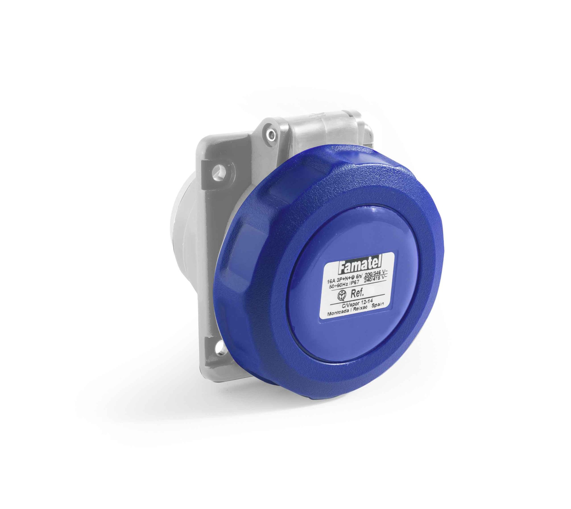 24232 | Base empotrar salida inclinada 10º 3P+N+T 16A IP66/67