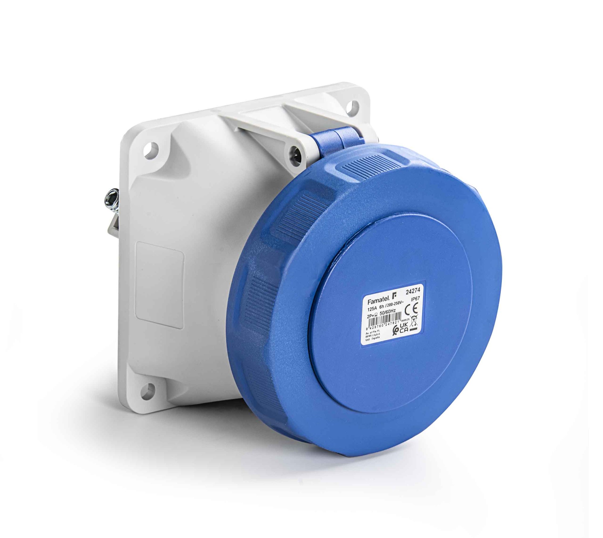 24284 | Base empotrar salida recta 3P+T 125A IP67