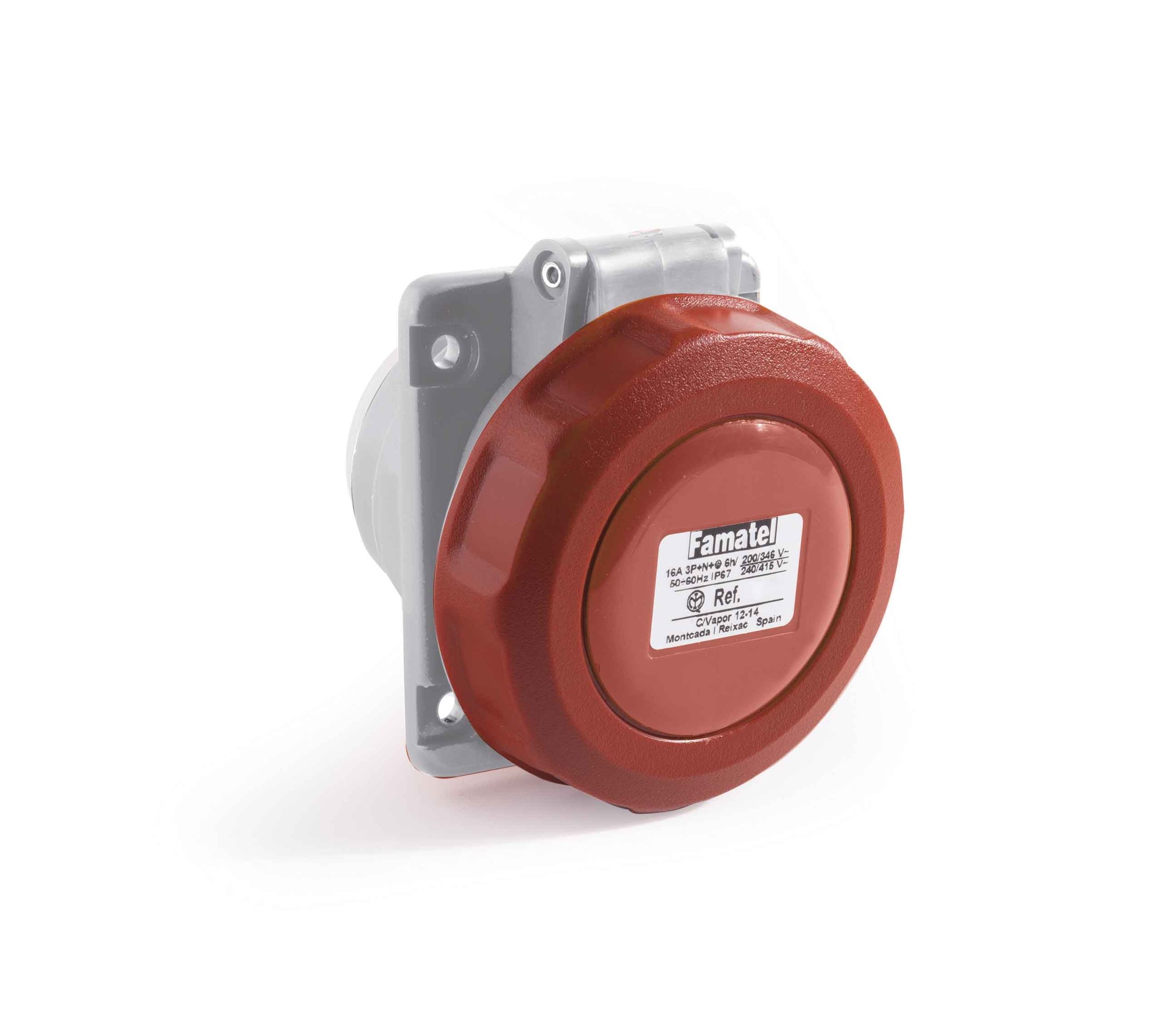 24333 | Base empotrar salida inclinada 10º 3P+N+T 32A IP66/67