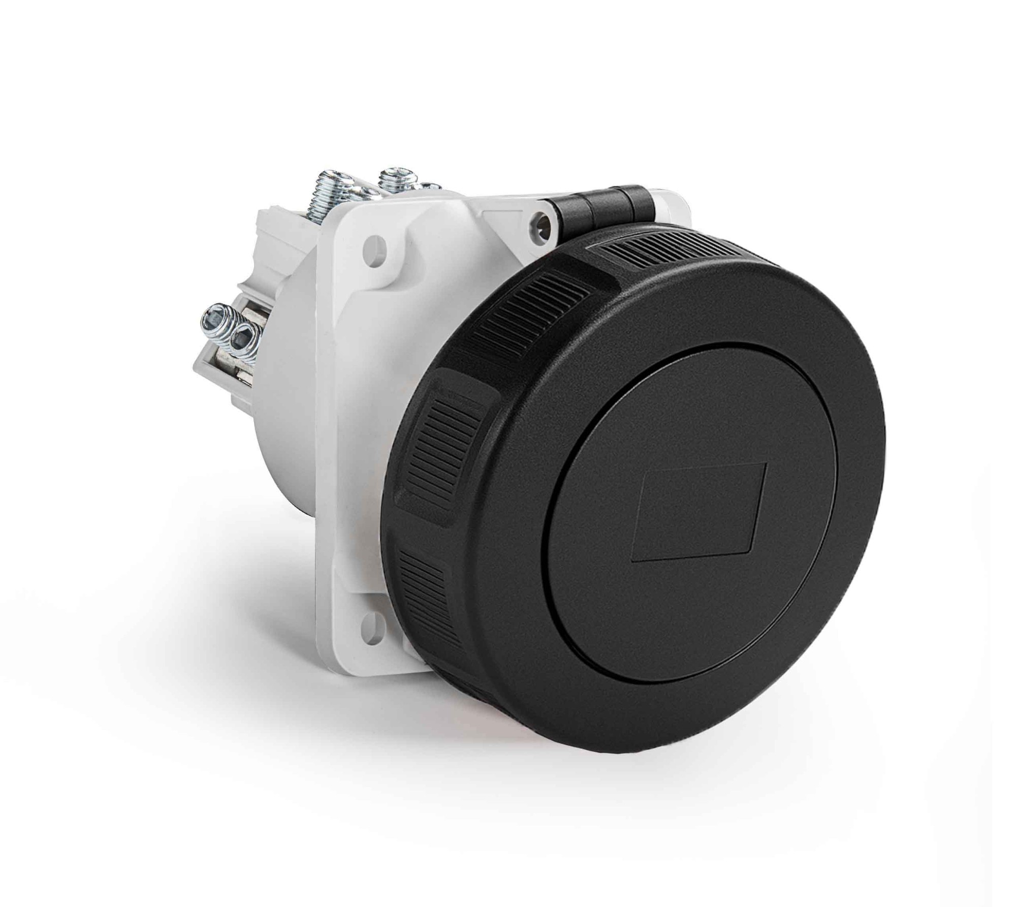 24443 | Base empotrar salida inclinada 15º 2P+T 125A IP67