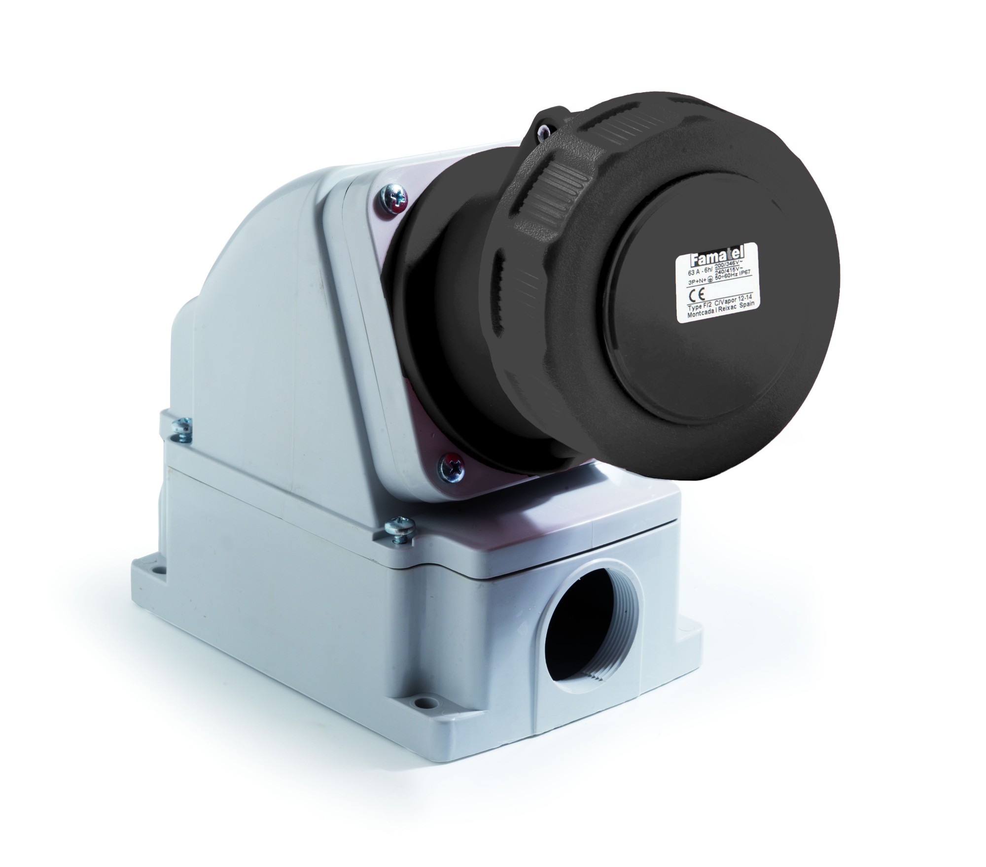 24486 | Base superficie 2P+T 63A IP67