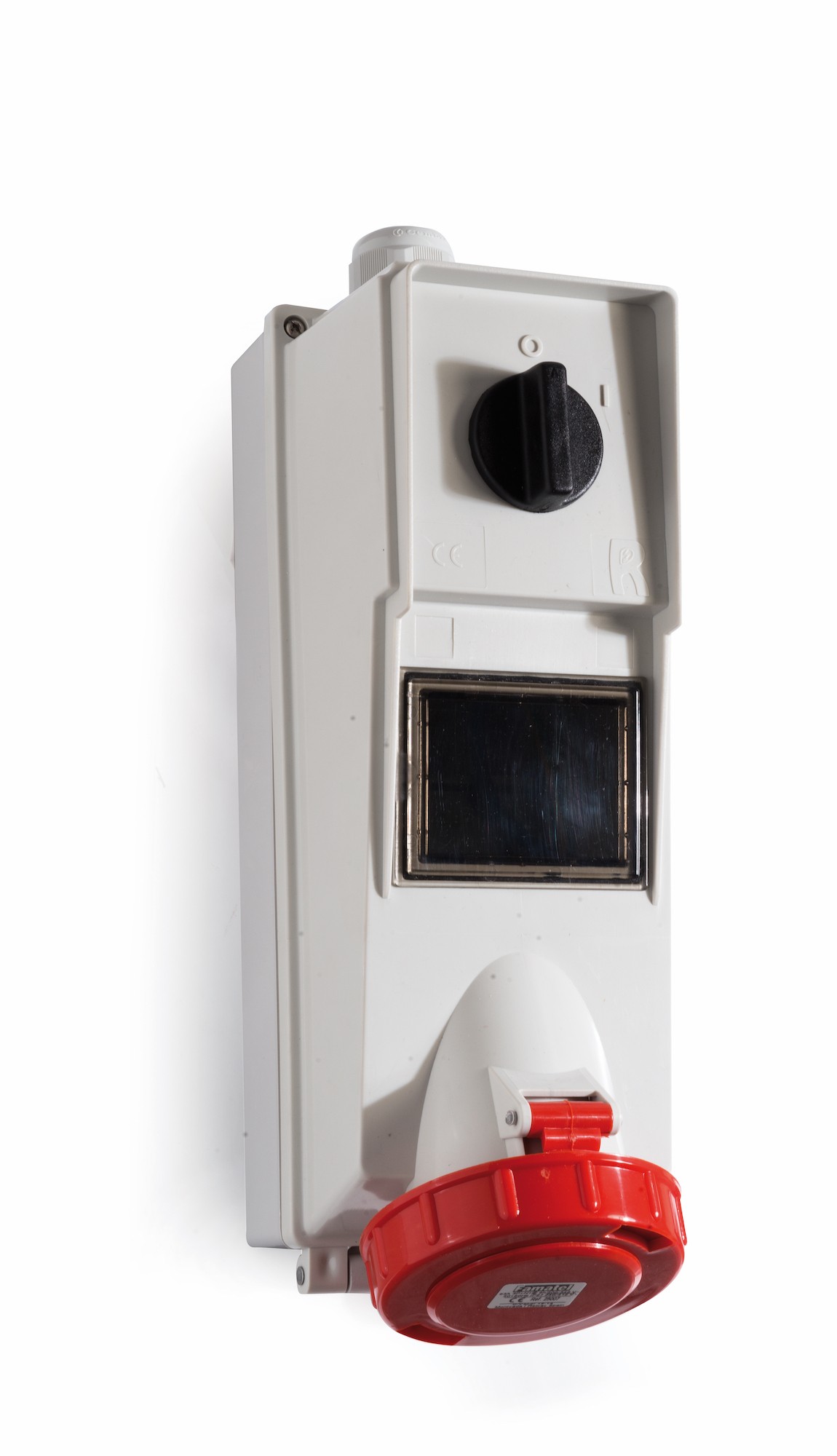 25317 | Base interblocante de superficie carril DIN entrada baja 3P+T 63A IP67