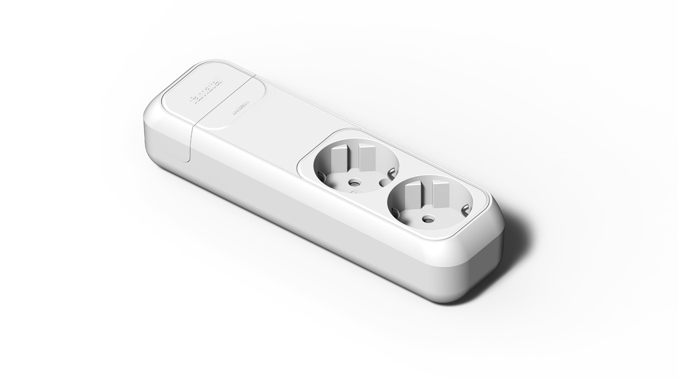 2502 | Base 2 tomas 16A con toma de tierra