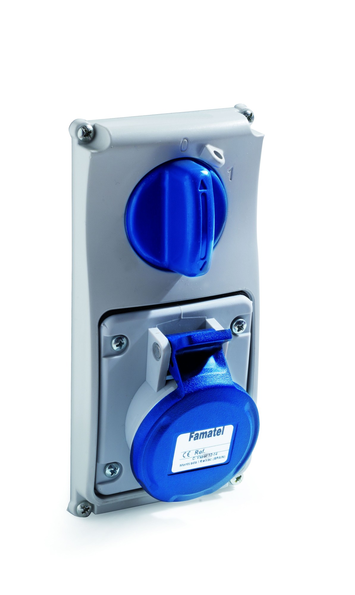 25040 | Base interblocante vertical de empotrar 2P+T 32A IP54