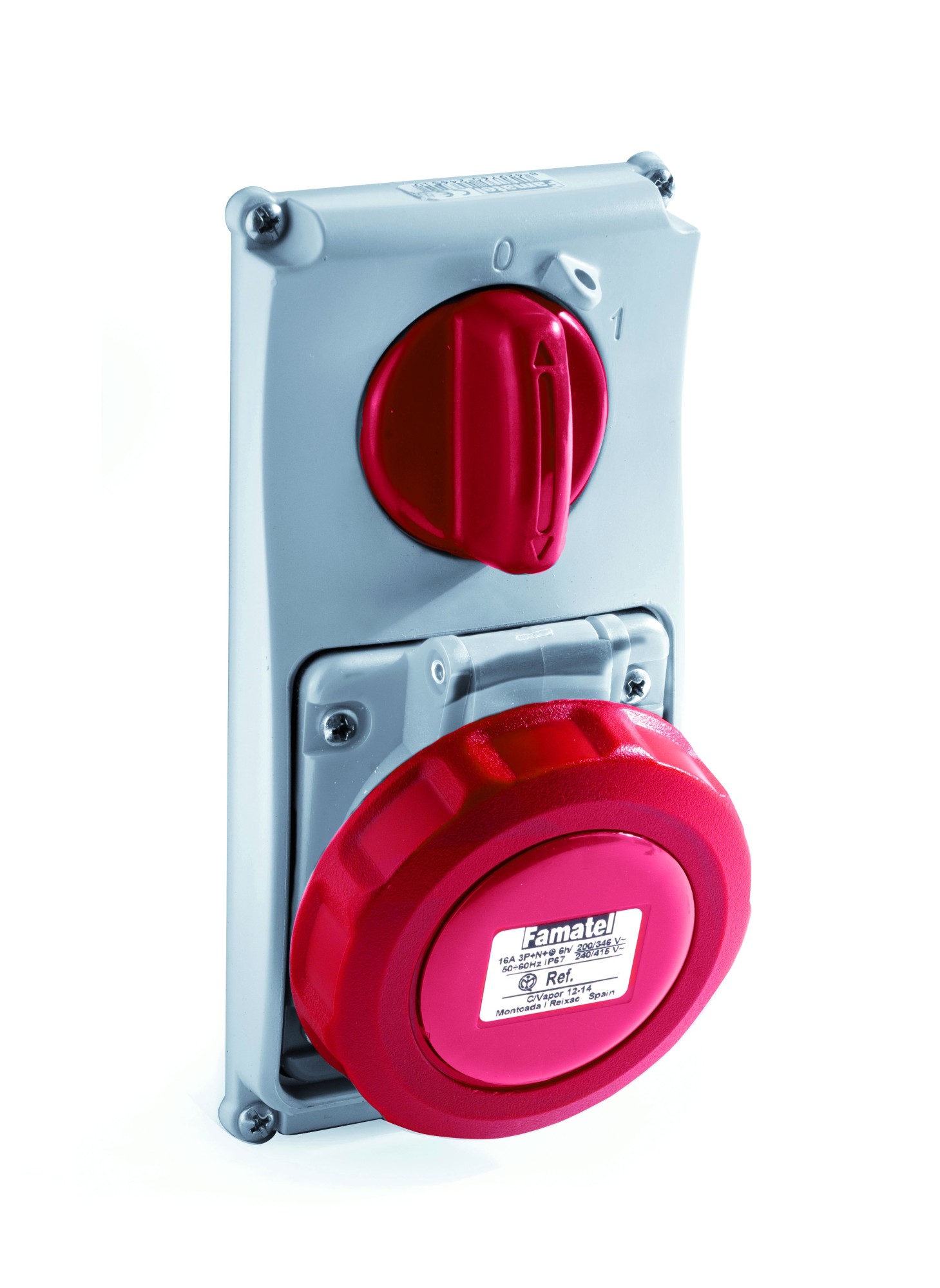 25053 | Base interblocante empotrar vertical 3h 32A IP67