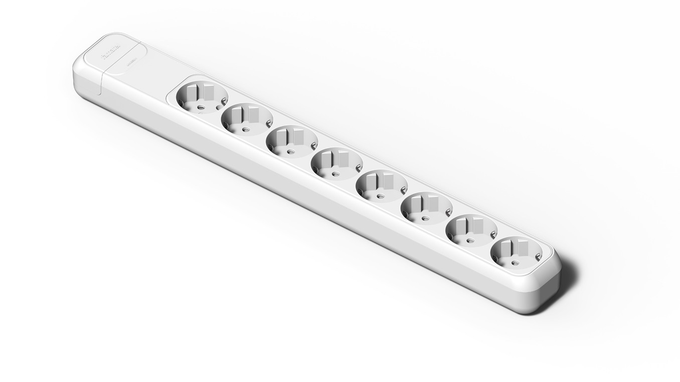 2509 | Base 8 tomas 16A con toma de tierra