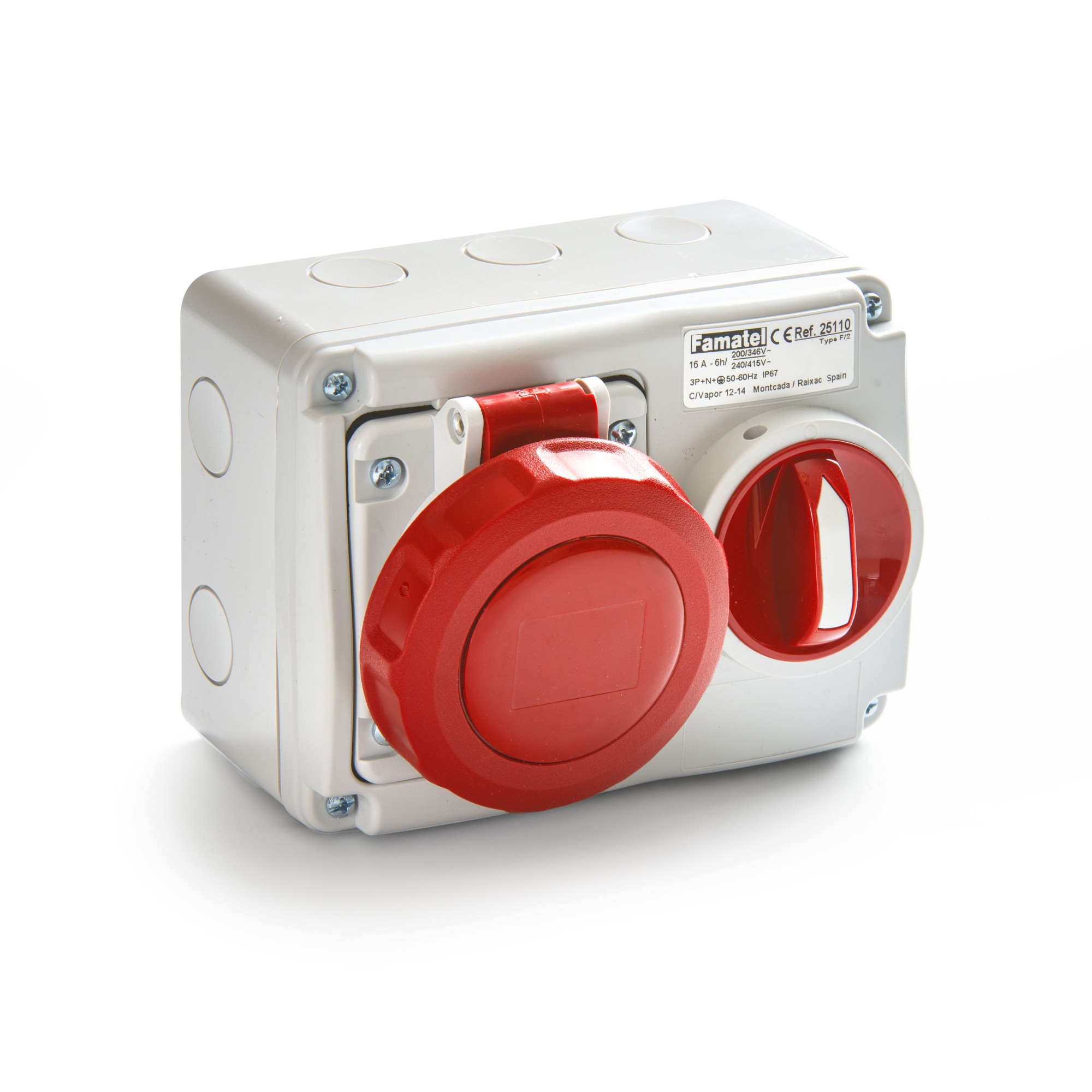 25136 | Base interblocante superficie horizontal 3h 32A IP67