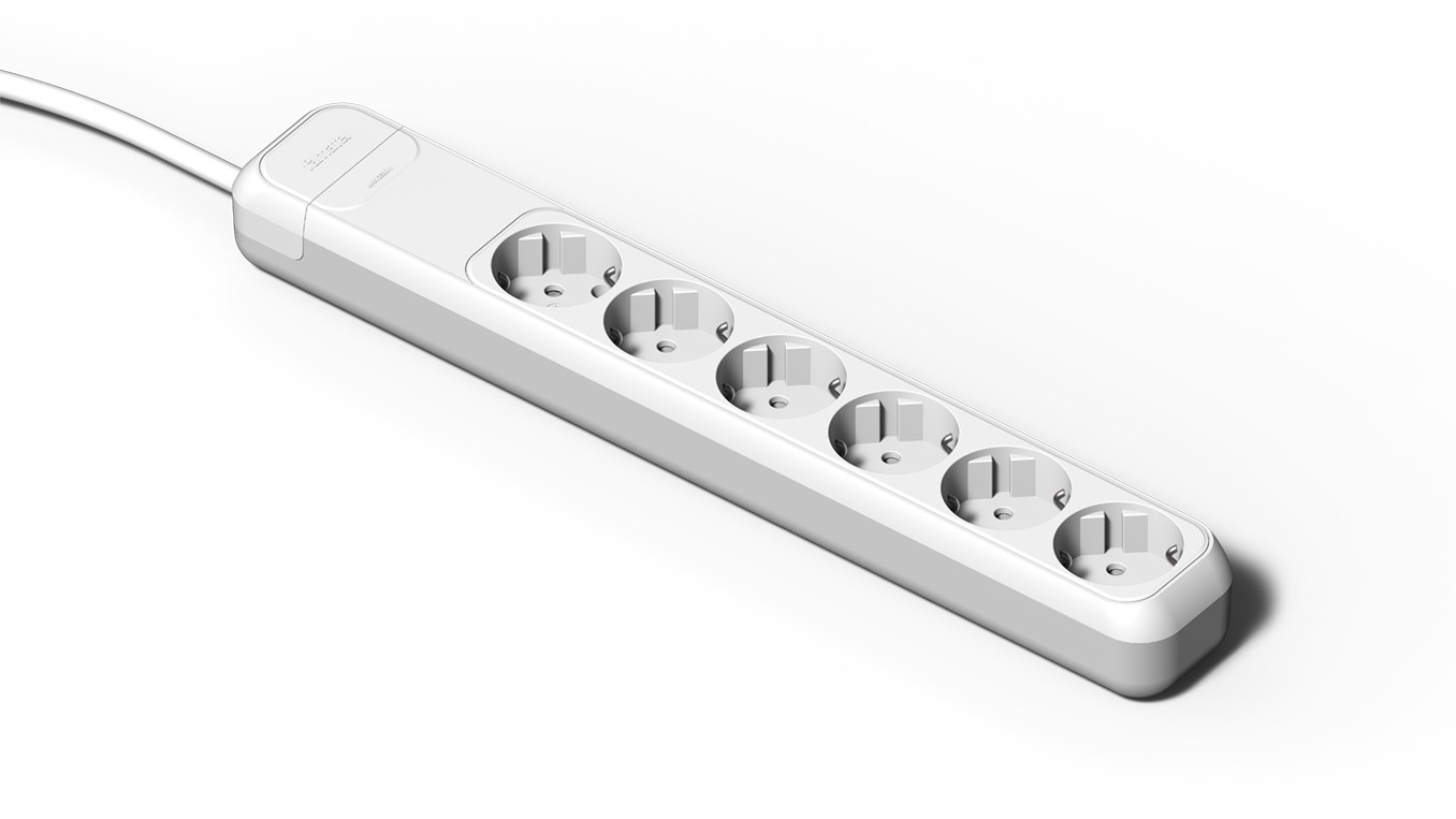 2517 | Base 6 tomas 16A con toma de tierra y 1.5m de cable