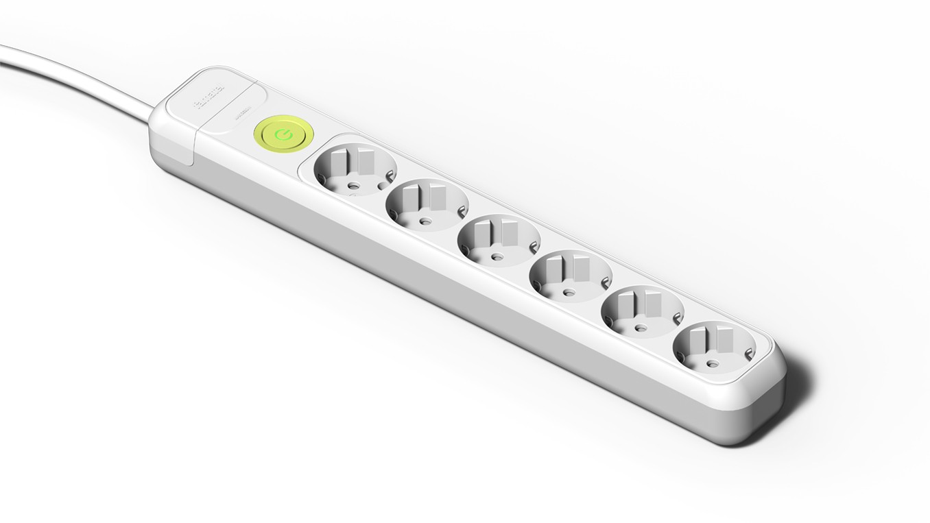 2518 | Base 6 tomas 16A con toma de tierra e interruptor y 1.5m de cable