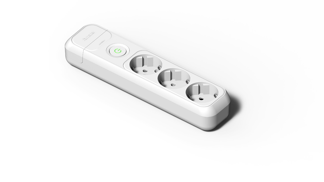 2523 | Base 3 tomas 16A con toma de tierra e interruptor