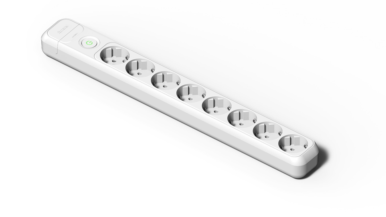 2529 | Base 8 tomas 16A con toma de tierra e interruptor