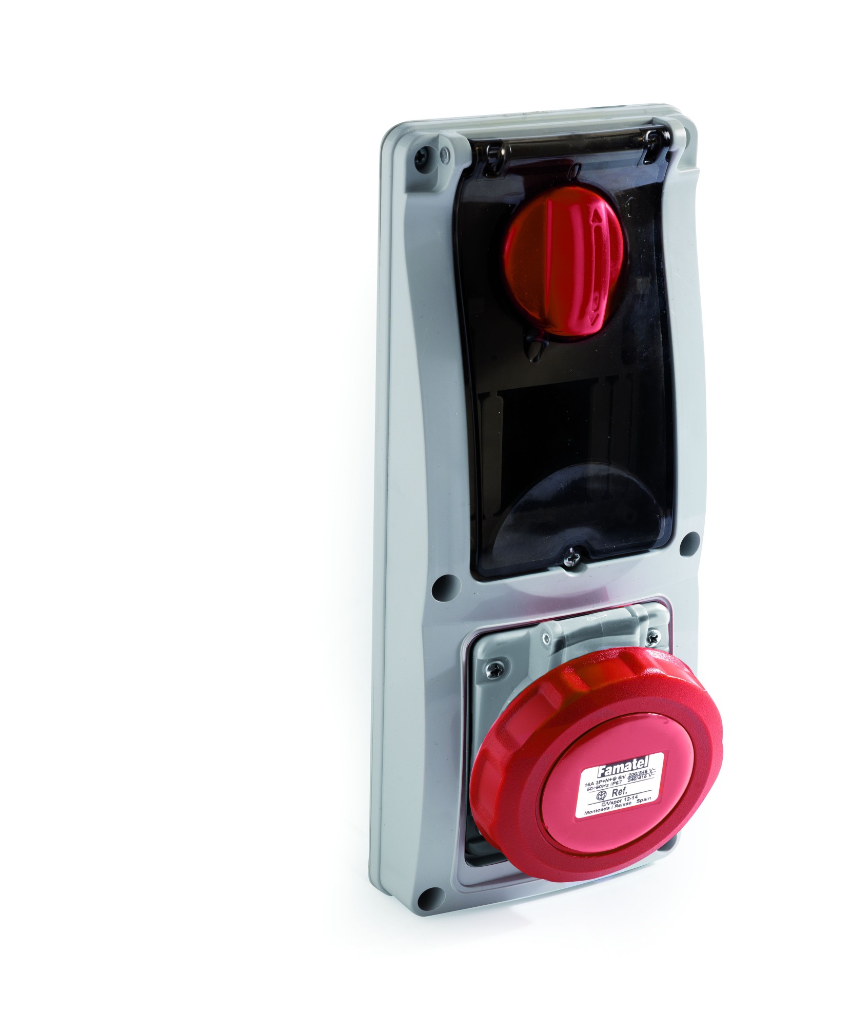 25727 | Base interblocante empotrar carril DIN 3h 32A IP67