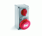 26024 | Base interblocante vertical de superficie 2P+T 32A IP67