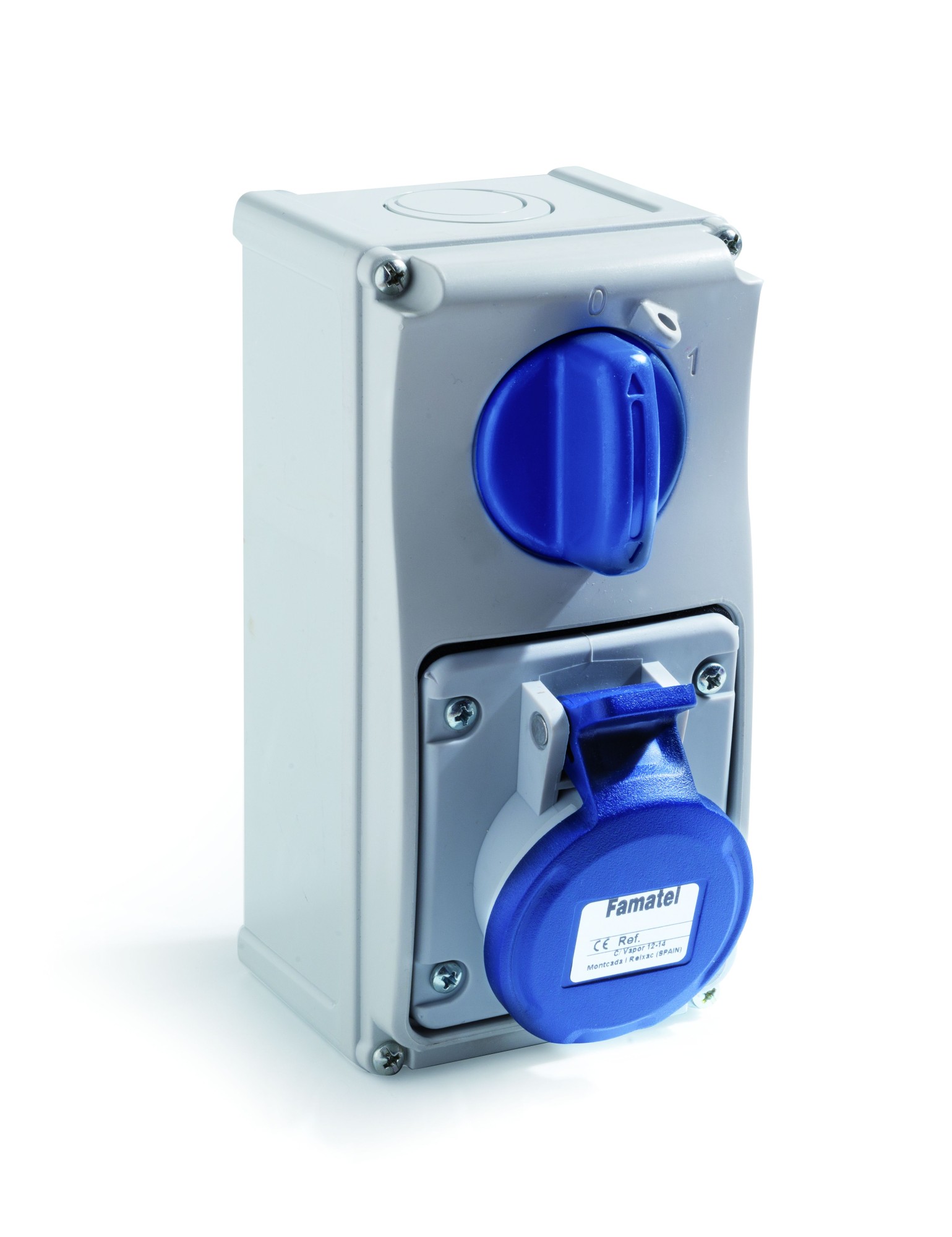 26017 | Base interblocante vertical de superficie 3P+N+T 32A IP54