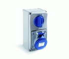 26017 | Base interblocante vertical de superficie 3P+N+T 32A IP54