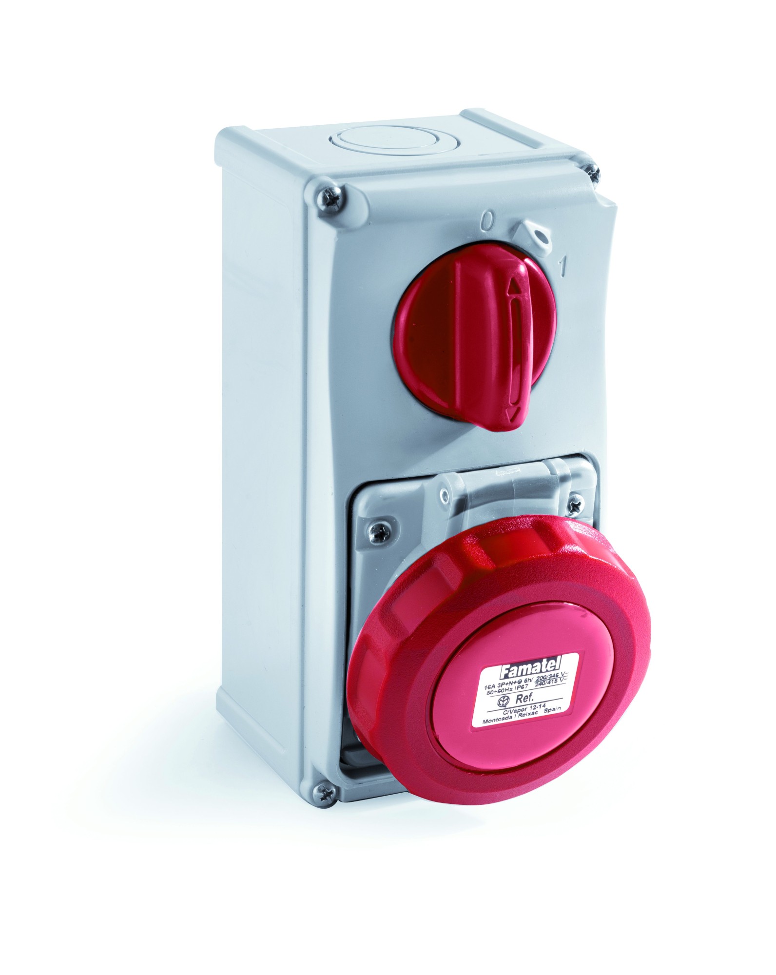 26028 | Base interblocante superficie vertical 3h 32A IP67