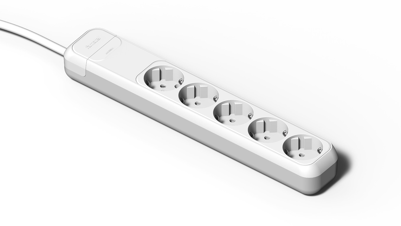 2605 | Base 5 tomas 16A con toma de tierra y 1.5m de cable