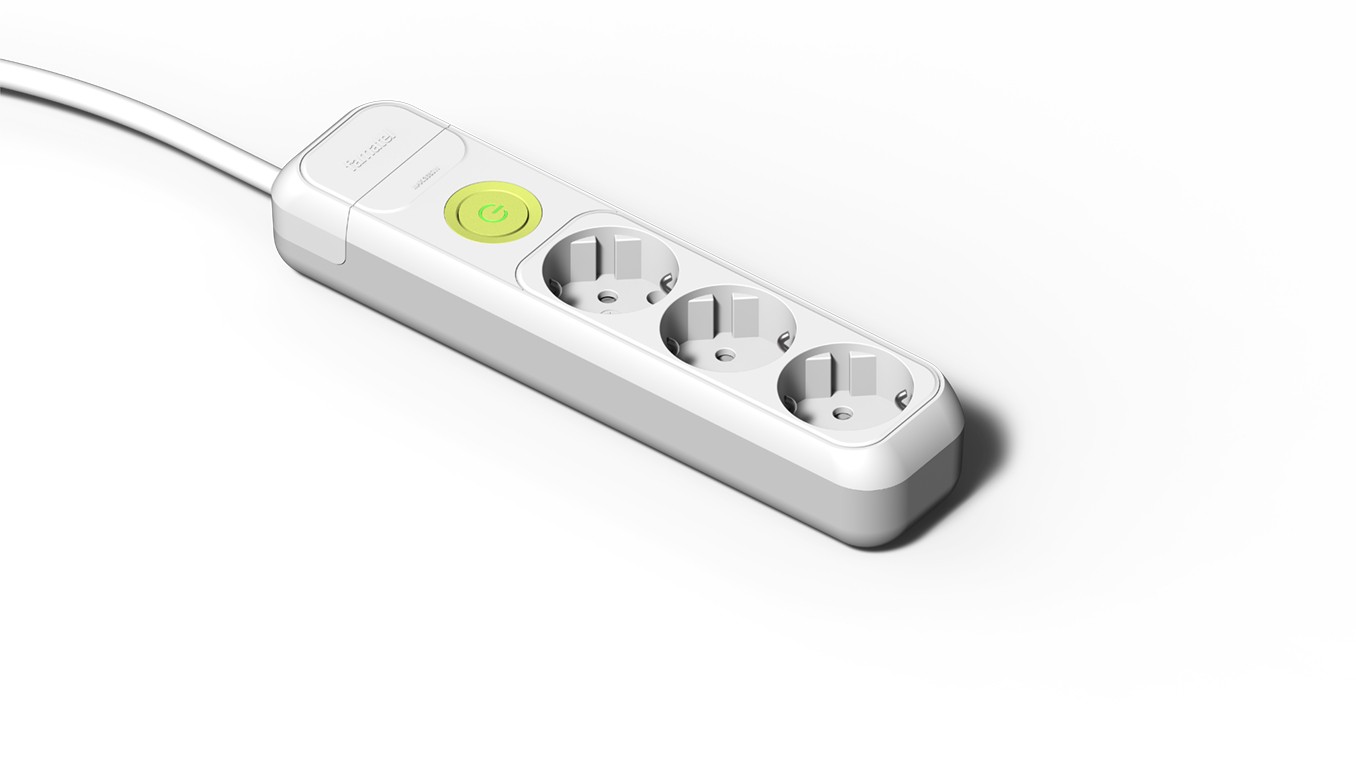 2623 | Base 3 tomas 16A con toma de tierra e interruptor y 1.5m de cable