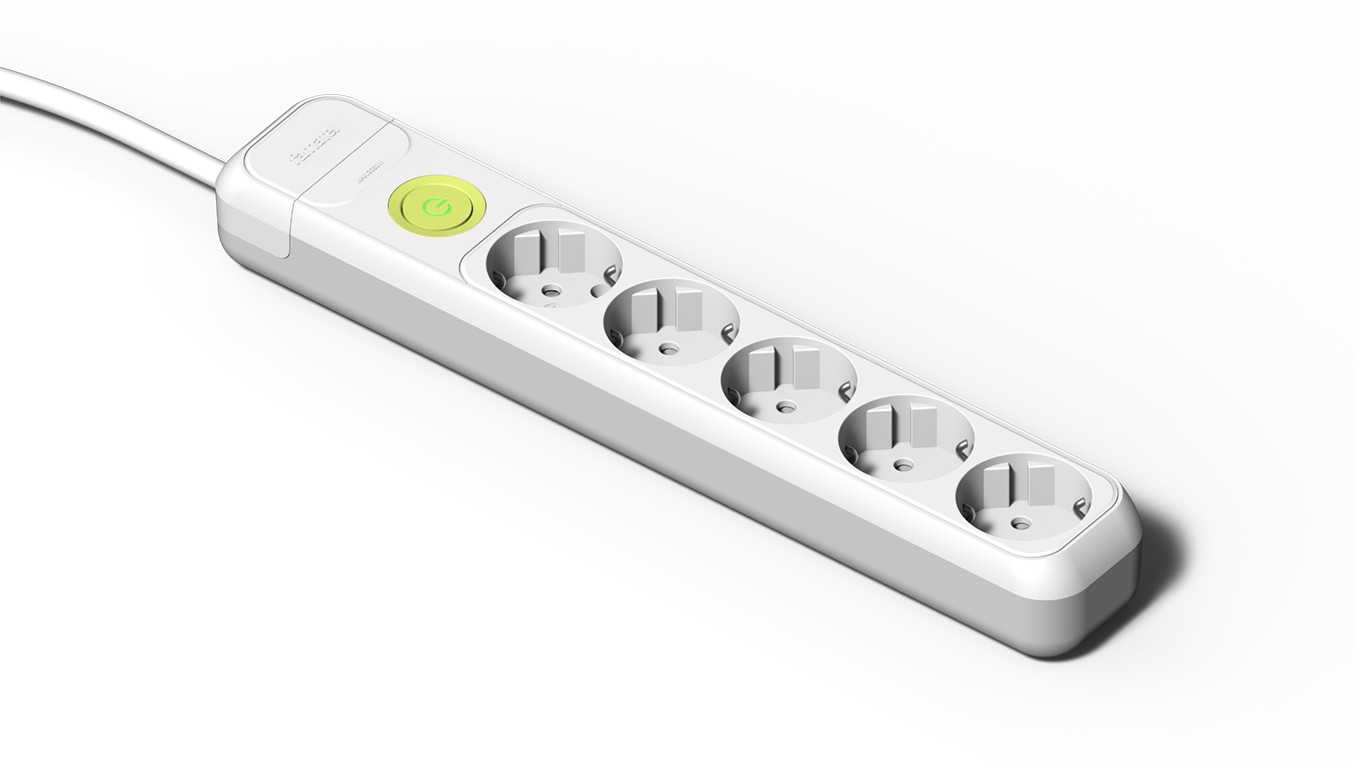 2625 | Base 5 tomas 16A con toma de tierra e interruptor y 1.5m de cable