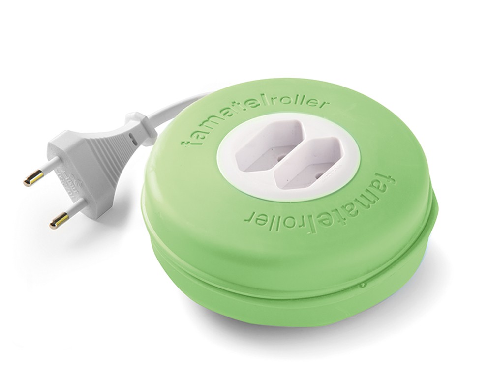 2956-G | Roller 2 tomas sin toma de tierra y 3m. de cable