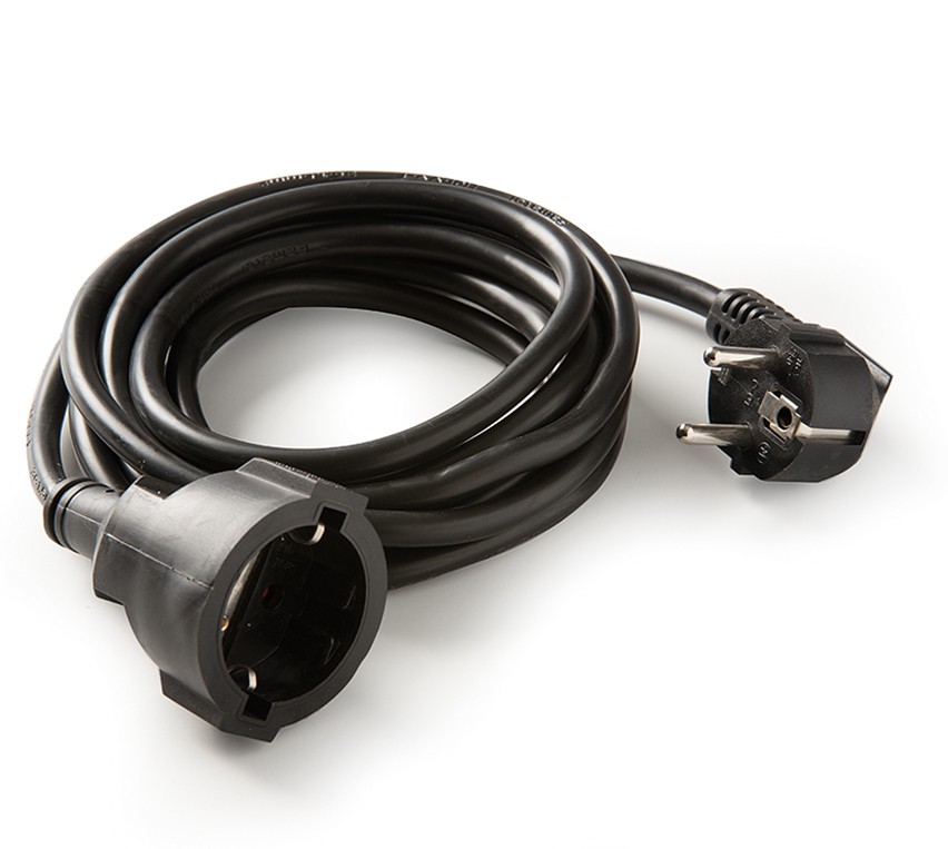 2983-N | Prolongador 3m cable 3G1,5 Negro