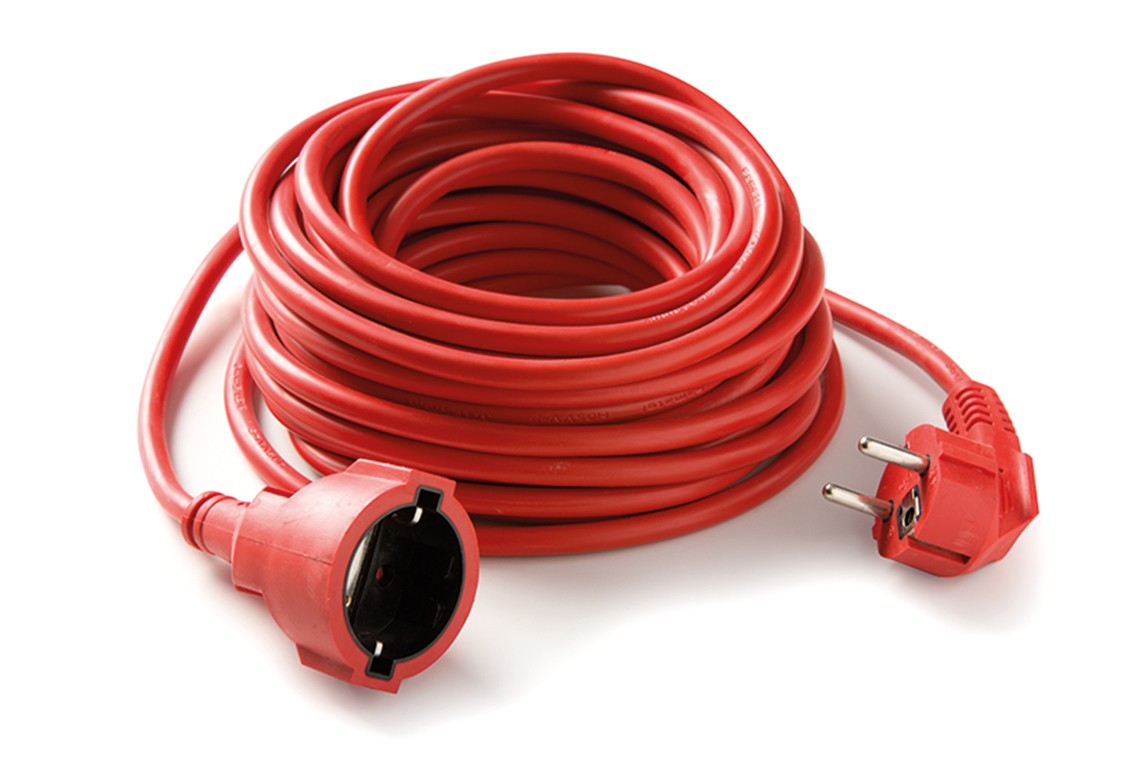 2989 | Prolongador 25m cable 3G1,5 Rojo