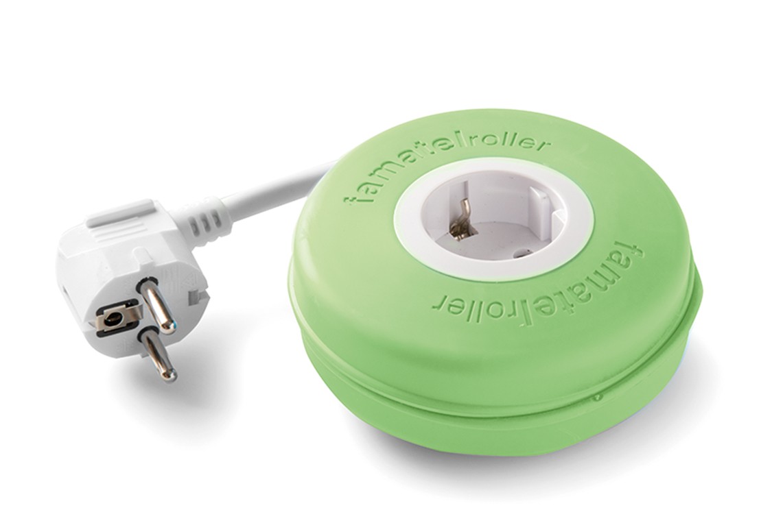 2992-G | Roller 1 toma con toma de tierra y 2m. de cable