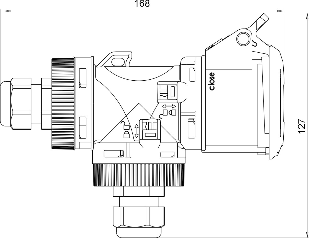 17020 | T-Power 1 toma 3P 16A IP44/54