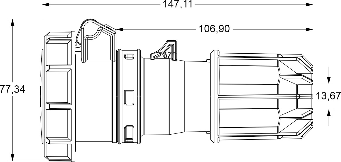 24901 | Base móvil 3P 16A 40-50V IP67