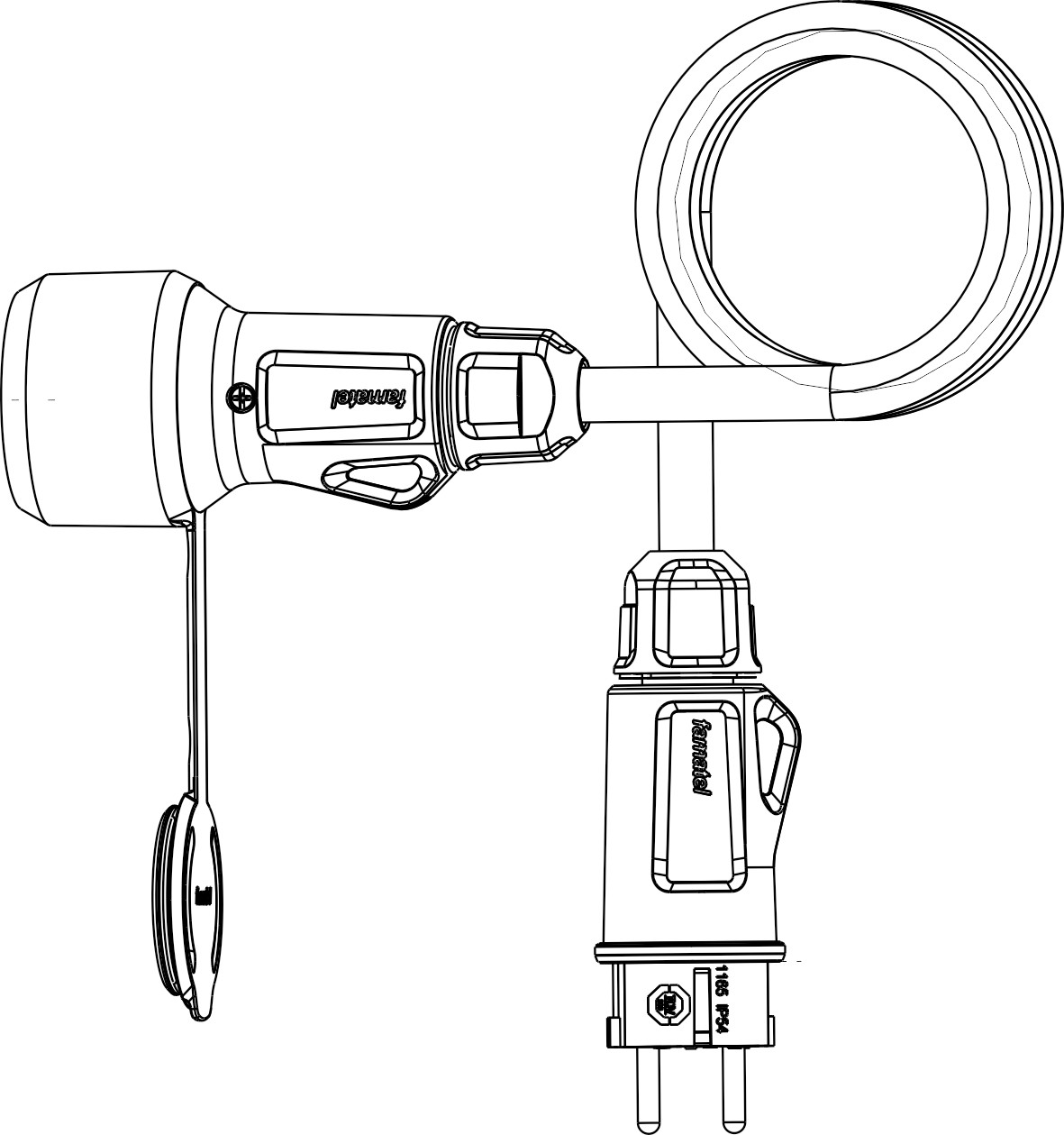 2998 | Prolongador 15m cable de goma 16A IP54
