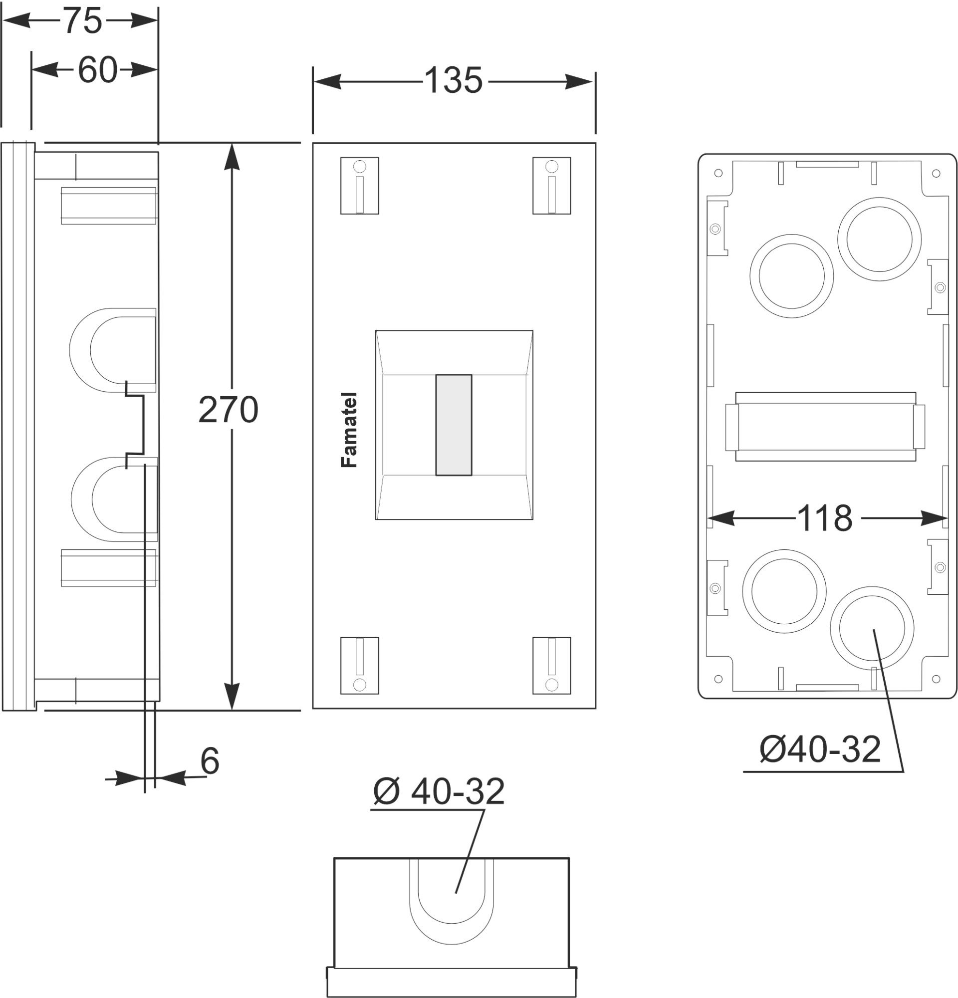 3363 | Armario de empotrar 4(ICP) módulos IP40