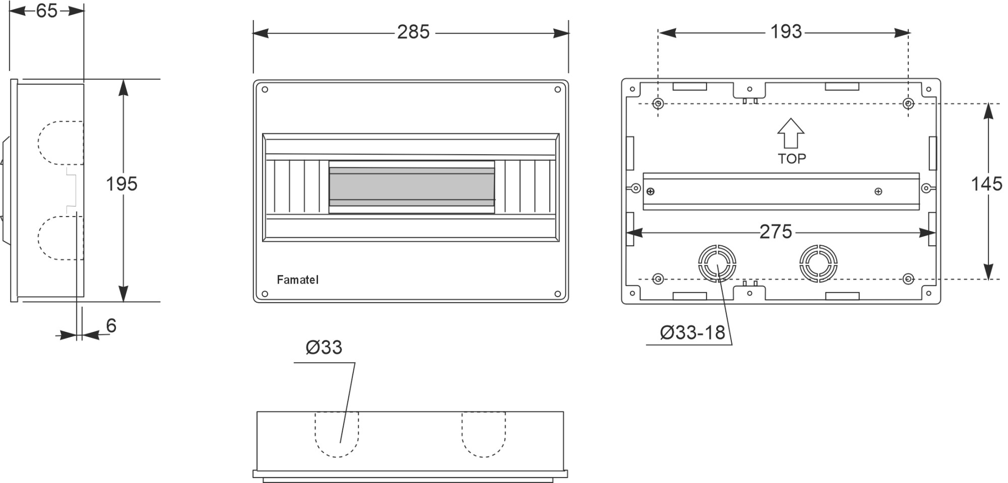 3403 | Armario de superficie 14 módulos IP40