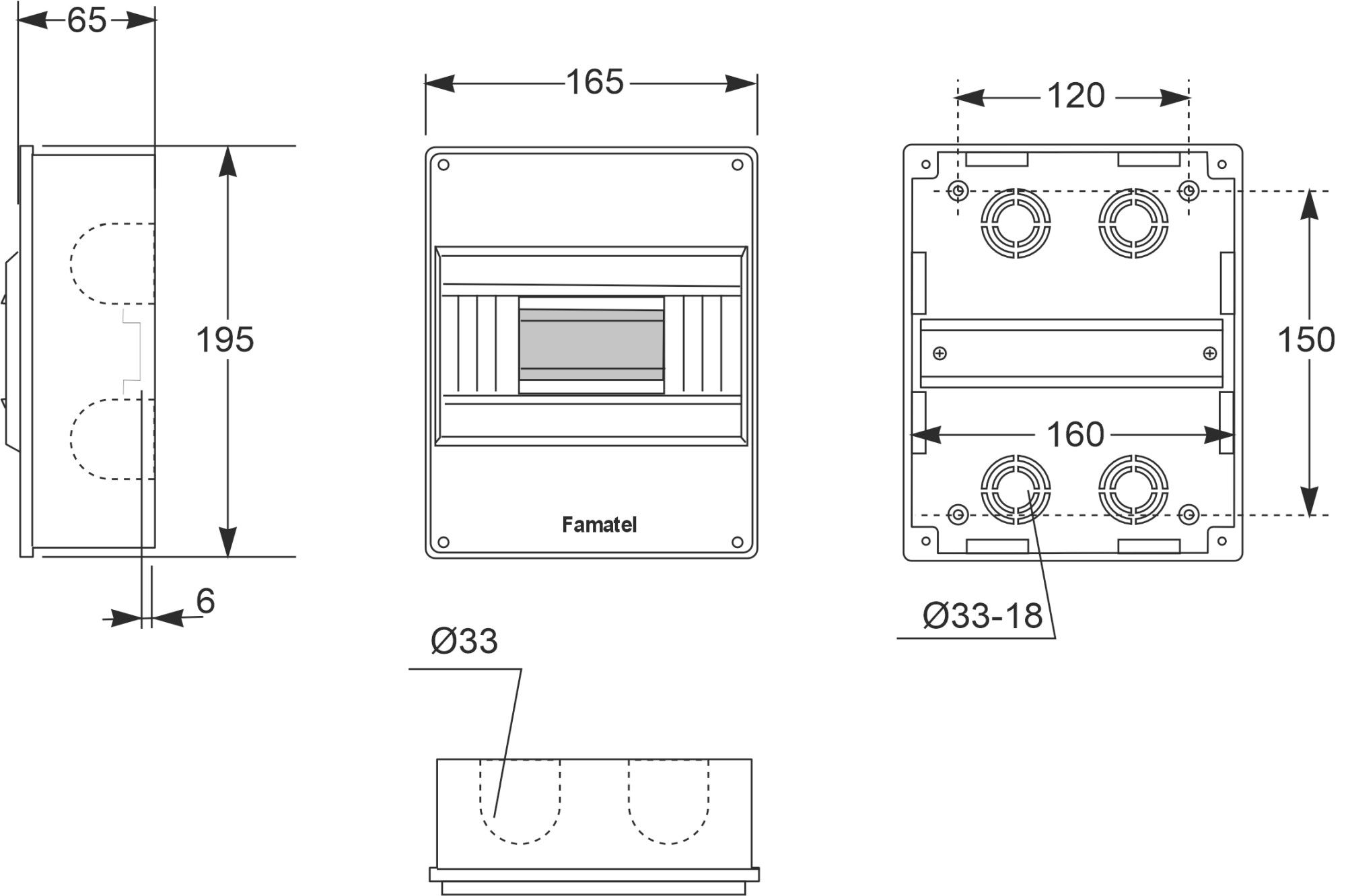 3404 | Armario de superficie 8 módulos IP40