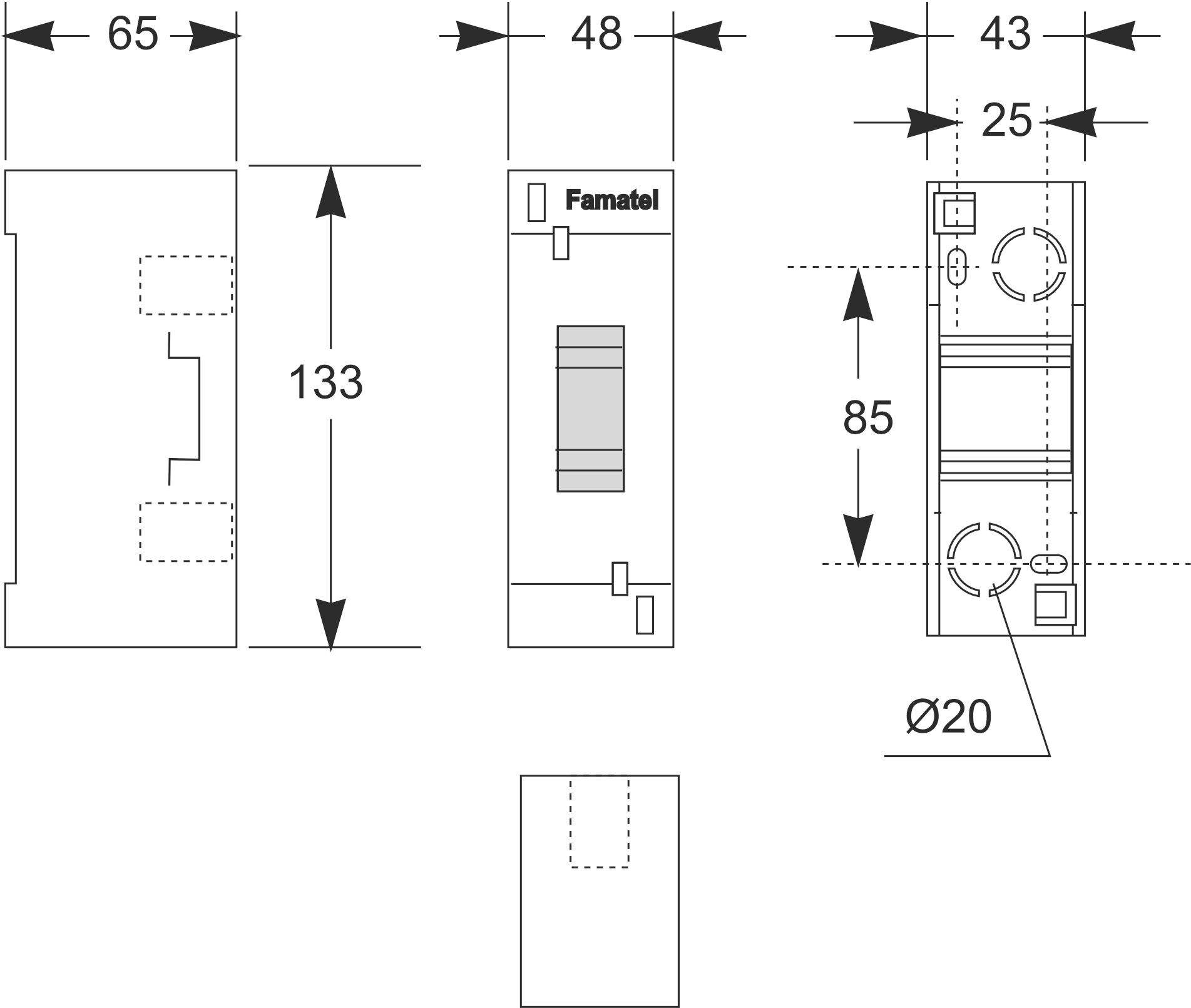 3452 | Armario de superficie 2 módulos IP40