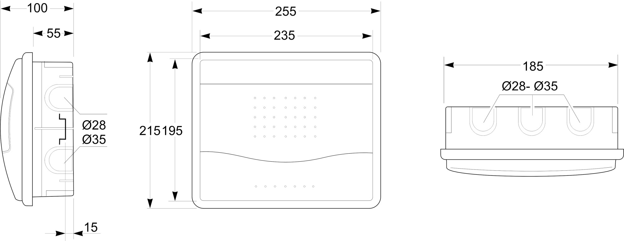 3508 | Armario de empotrar 10 módulos IP40