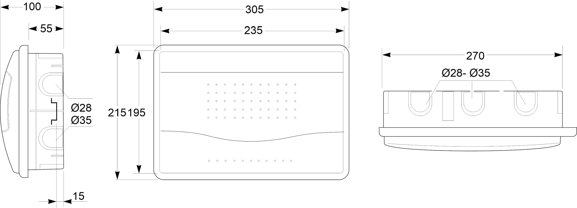 3512 | Armario de empotrar 14 módulos IP40