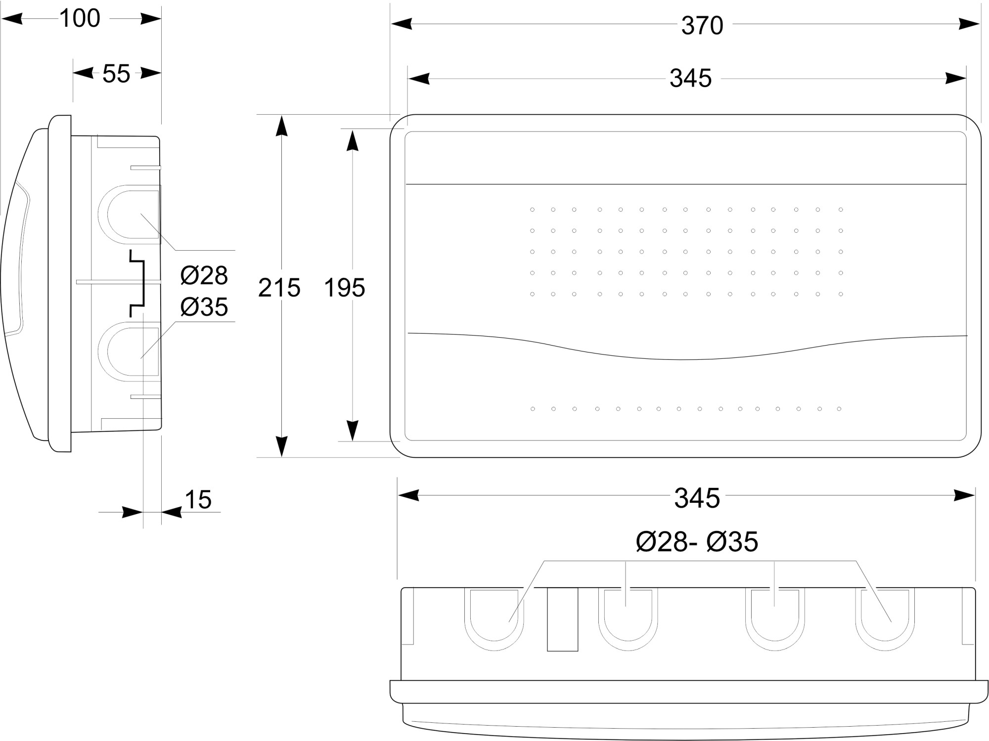 3718 | Armario de empotrar 17 módulos IP40