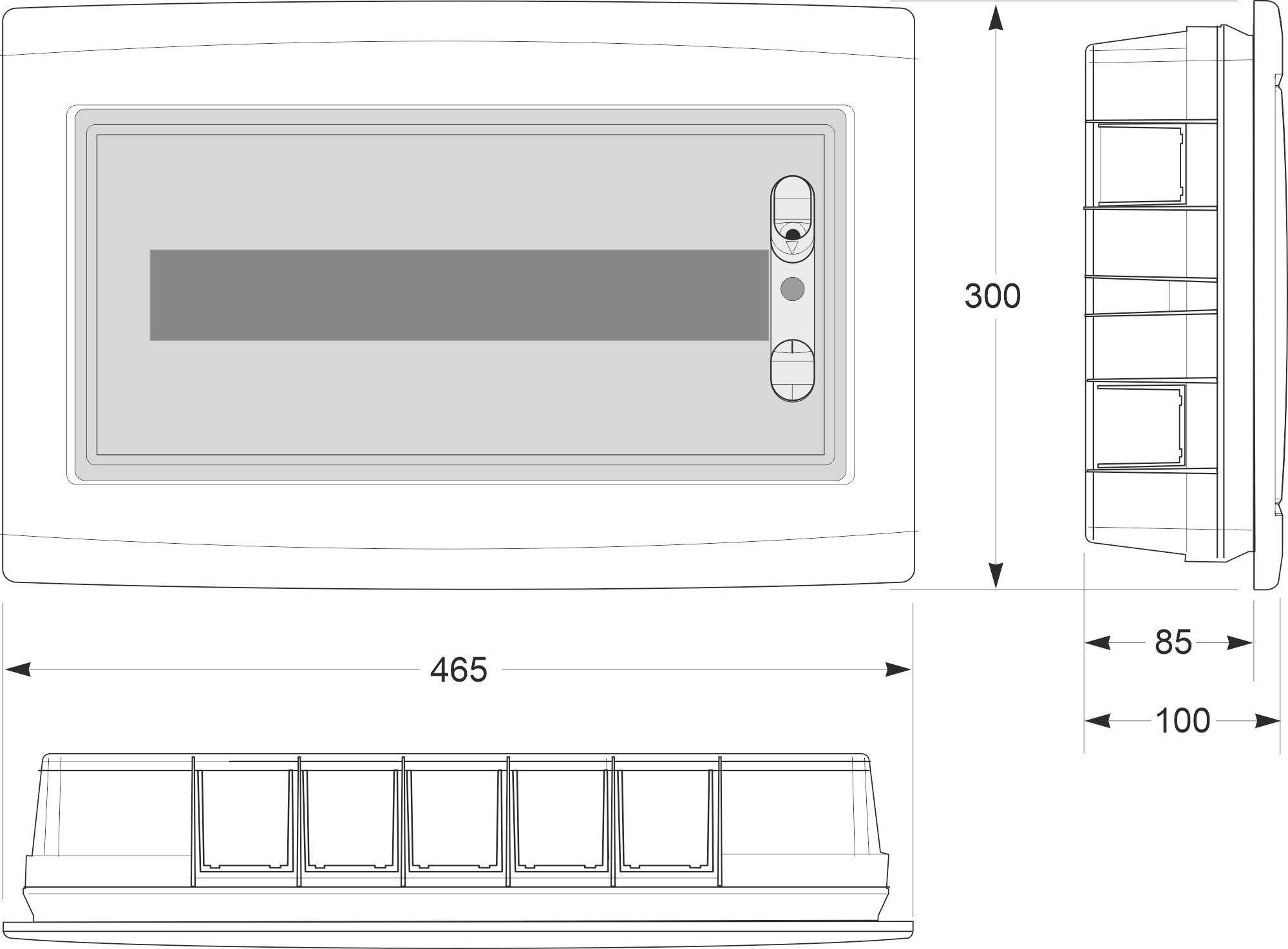 3719 | Armario de empotrar 18 módulos IP40