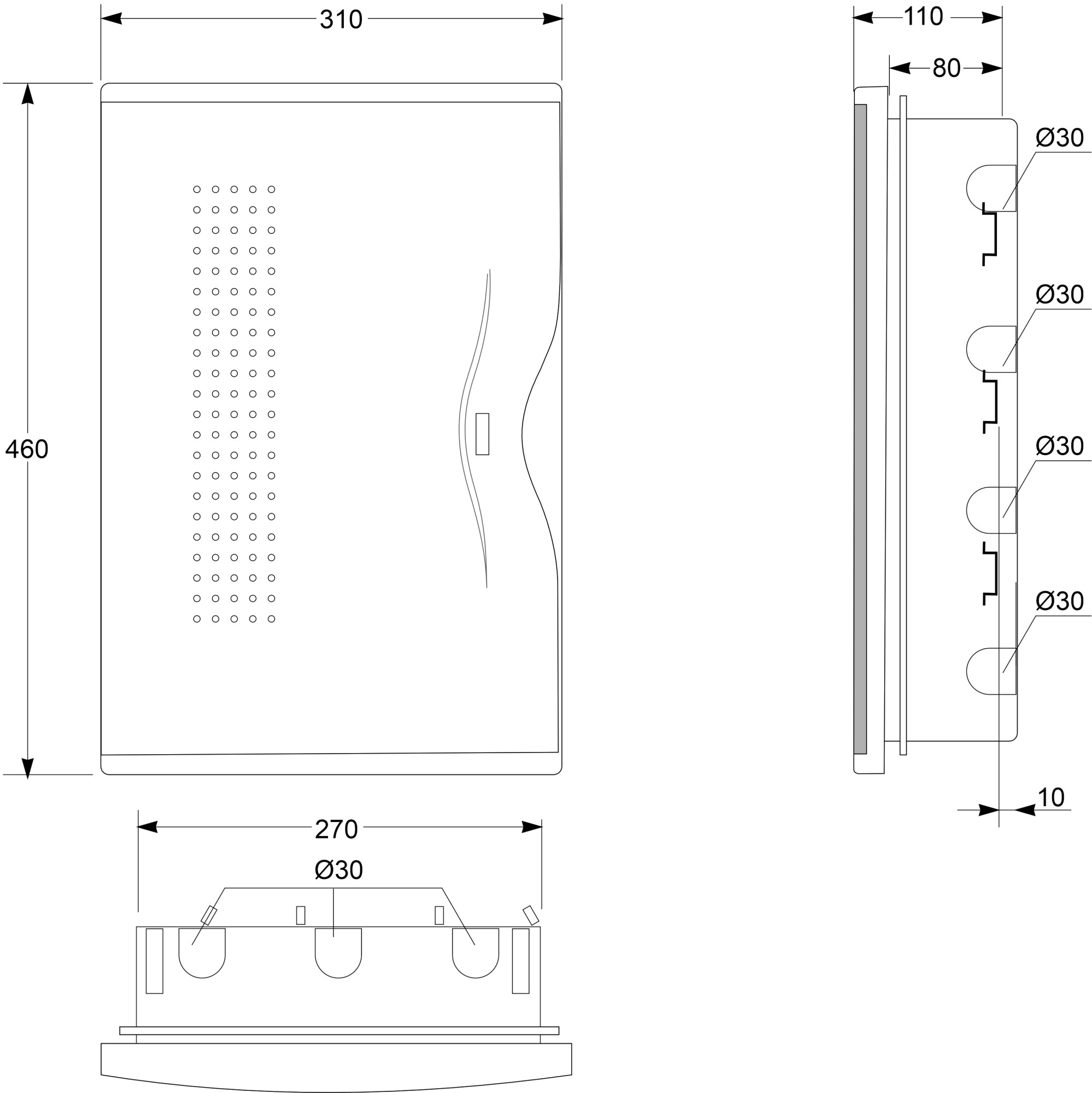 3536 | Armario de empotrar 36 módulos IP40