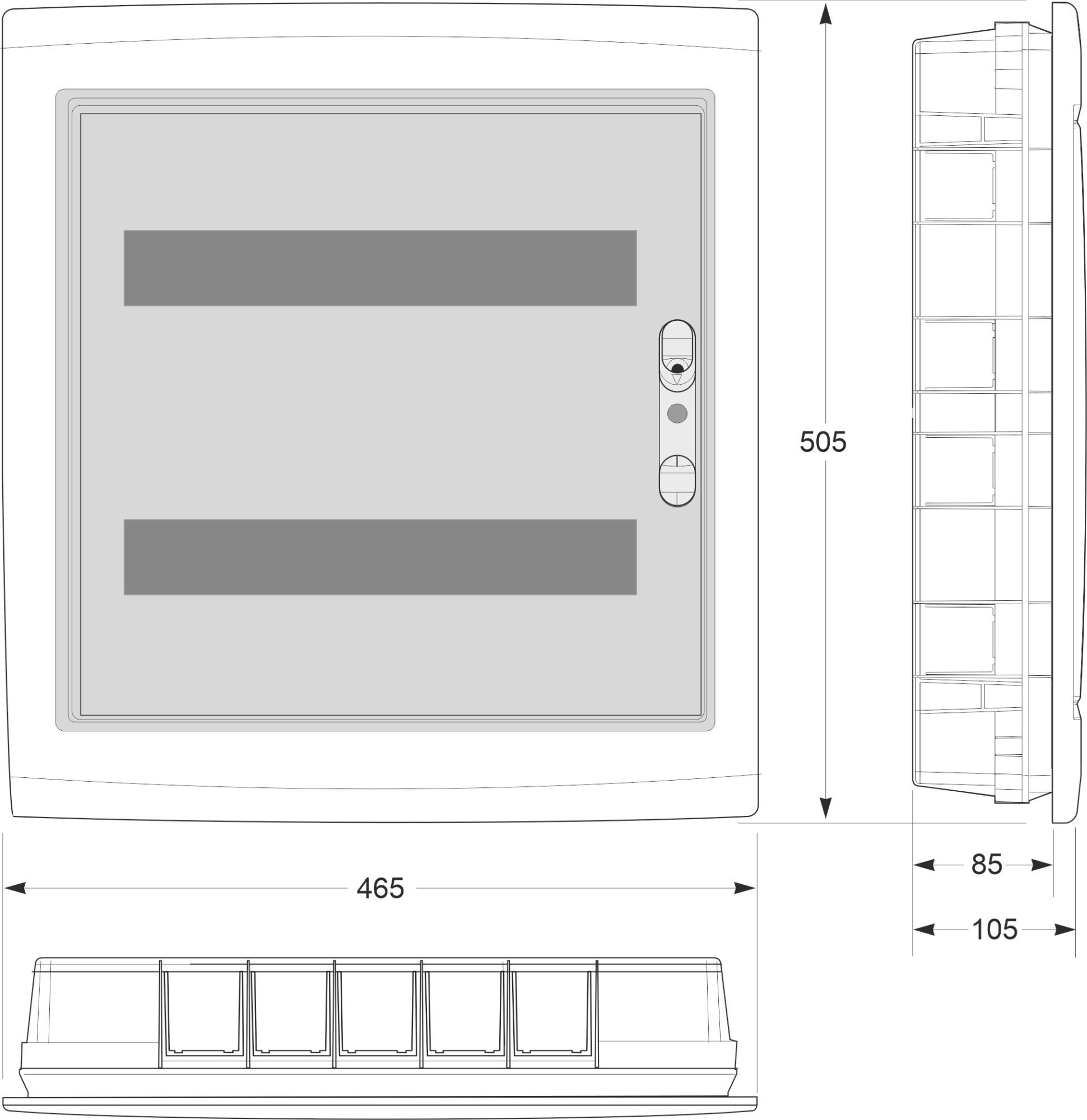 3537 | Armario de empotrar 36 módulos IP40