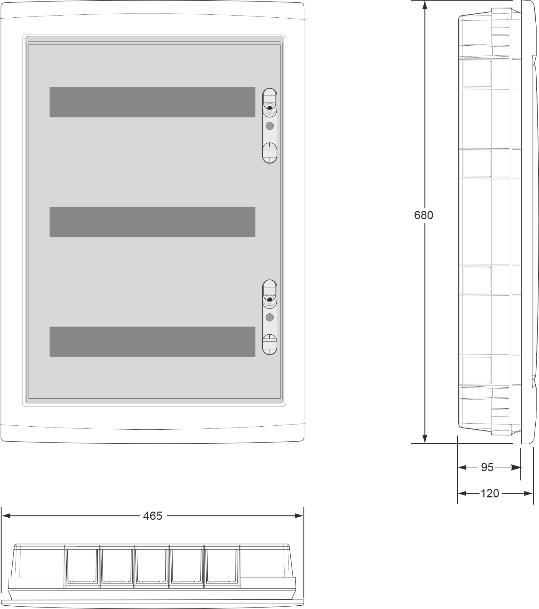 3554 | Armario de empotrar 54 módulos IP40