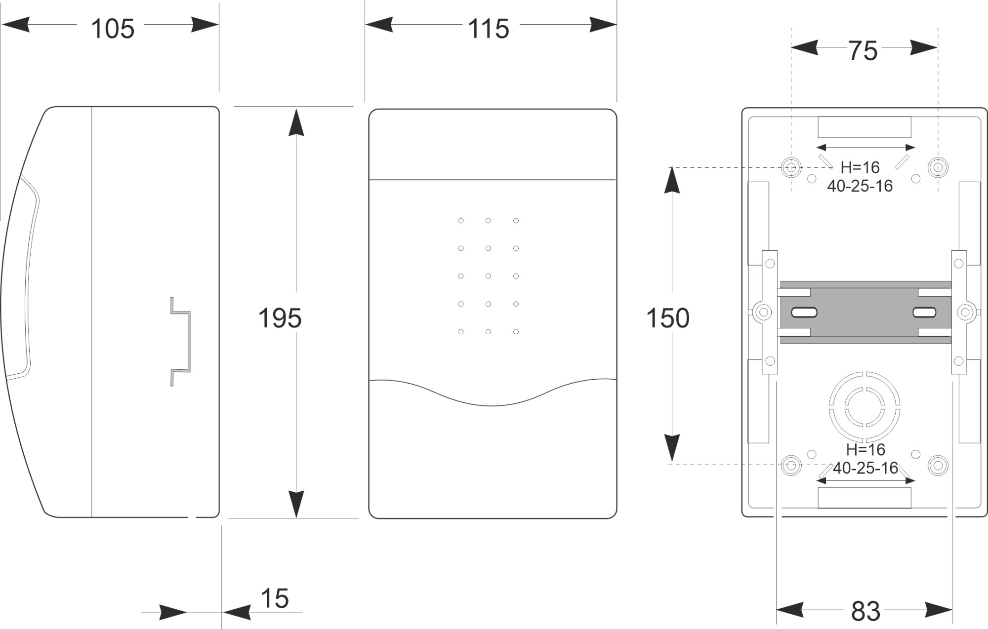 3604 | Armario de superficie 4 módulos IP40