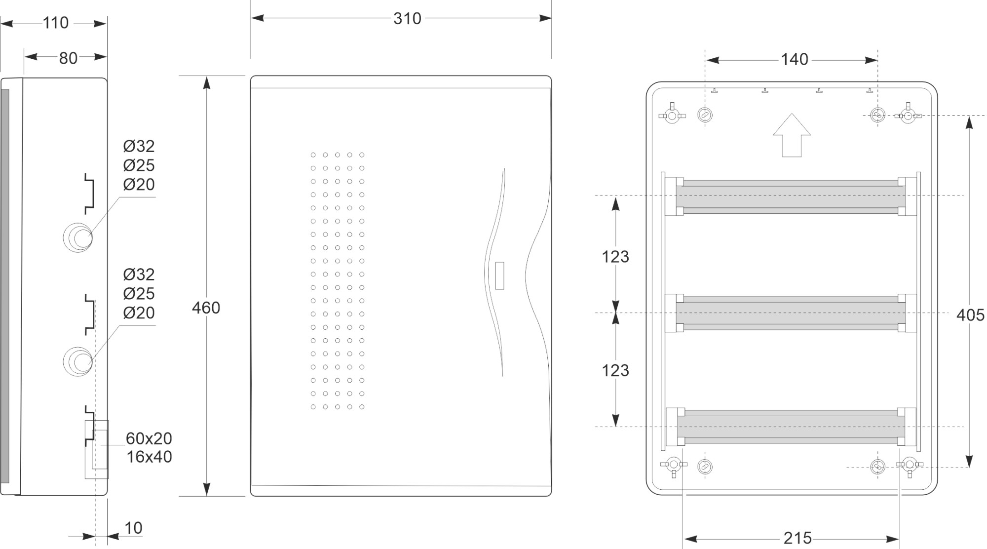 3836 | Armario de superficie 36 módulos IP40