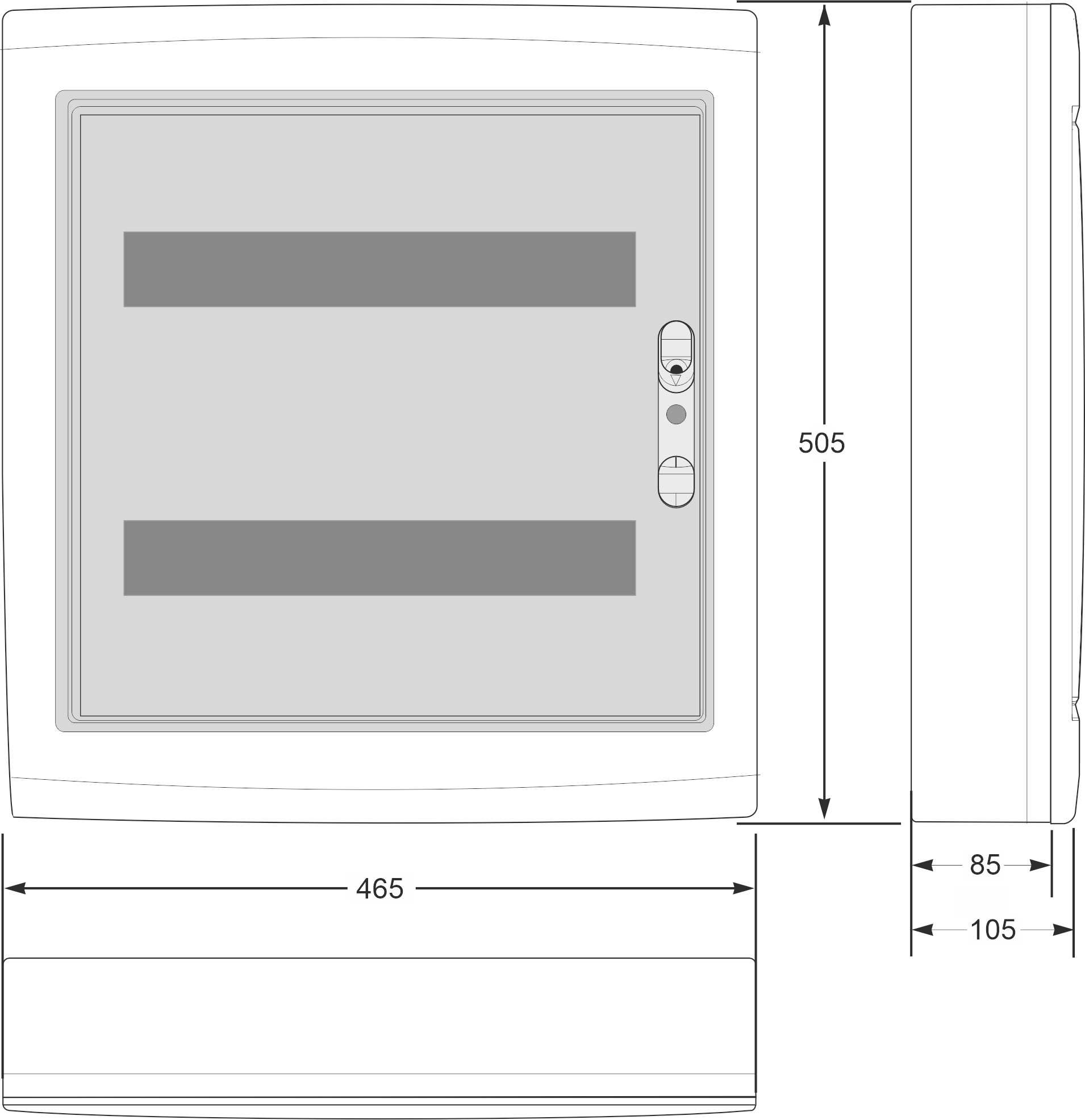 3637 | Armario de superficie 36 módulos IP40