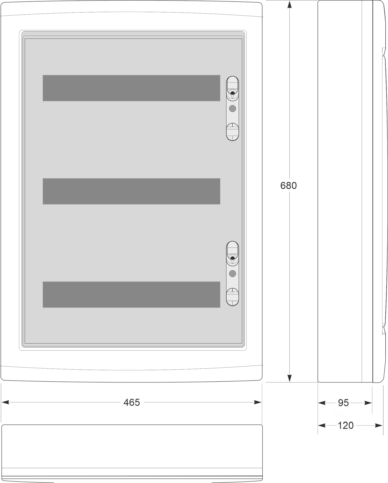 3854 | Armario de superficie 54 módulos IP40