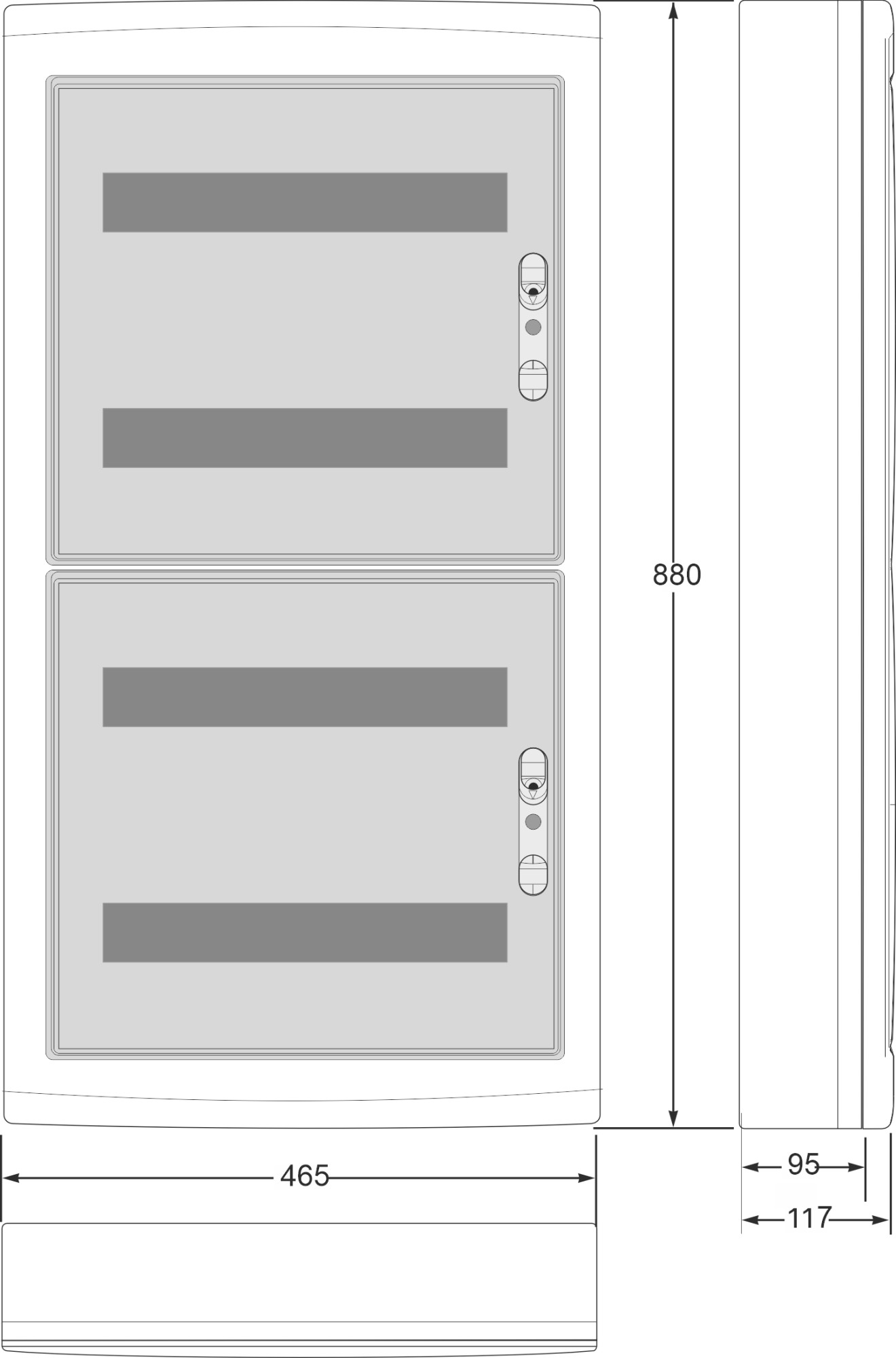 3872 | Armario de superficie 72 módulos IP40