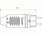 1107 | Clavija goma tipo schuko IP44