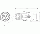 13200L | Clavija16A 2P+T 230V bloq. IP44-54
